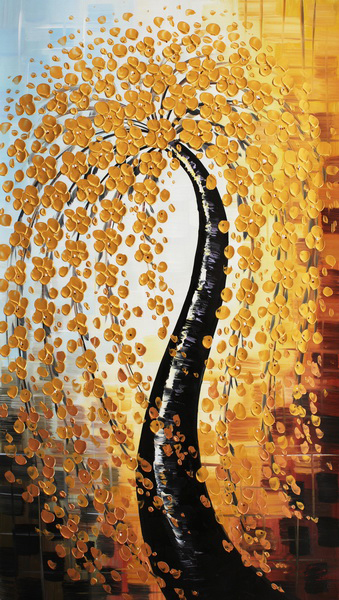abstract oil painting trees hand-painted painting oil painting on canvas oil painting for home decor