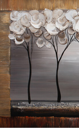 abstract oil painting trees knife hand-painted painting oil painting on canvas oil painting for home decor