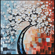 abstract oil painting trees knife painting hand-painted oil painting on canvas oil painting for home decor