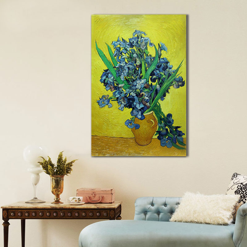abstract van gogh irises hand painted oil painting on canvas home decorative art picture abstract van gogh irises hand painted oil painting on canvas home decorative art picture