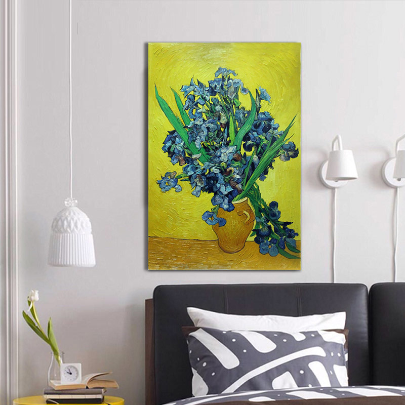 abstract van gogh irises hand painted oil painting on canvas home decorative art picture