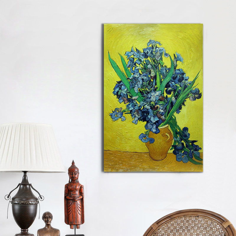 abstract van gogh irises hand painted oil painting on canvas home decorative art picture