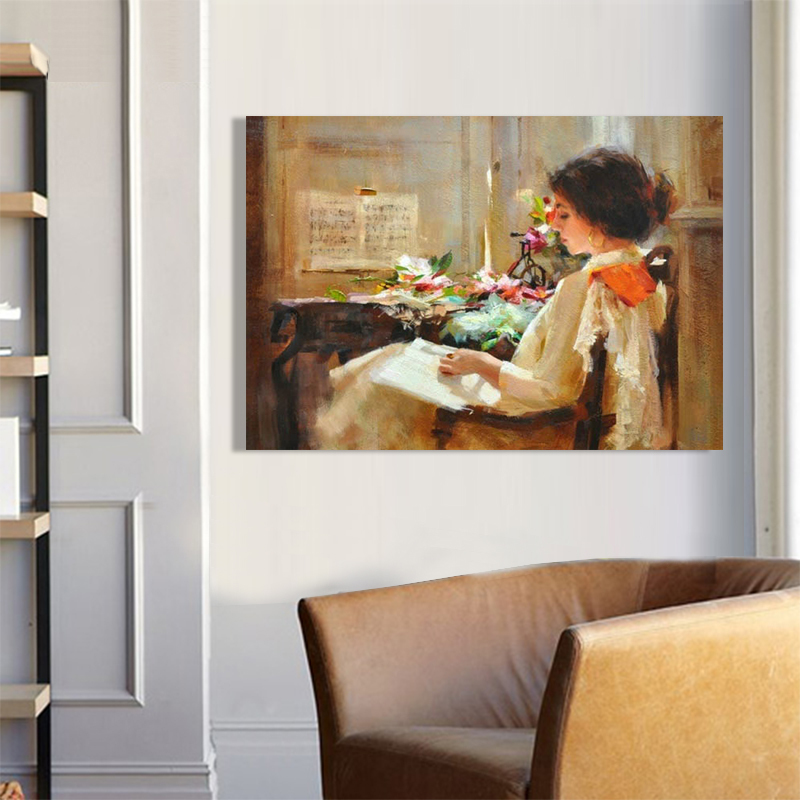 beautiful lady hand painted painting oil painting on canvas home decorative wall art picture