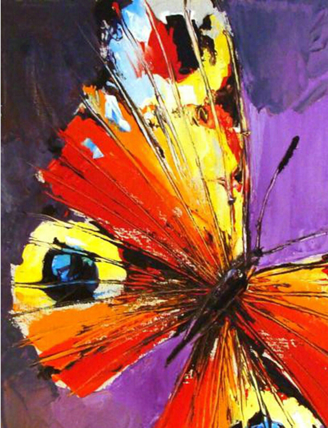butterfly oil painting abstract oil painting hand-painted canvas painting oil painting for home decor