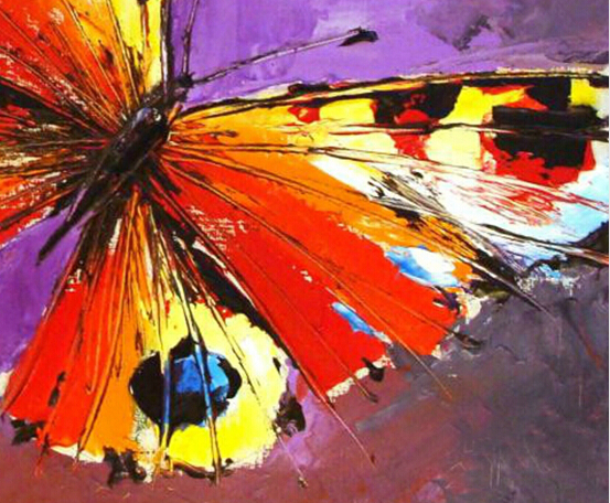 butterfly oil painting abstract oil painting hand-painted canvas painting oil painting for home decor