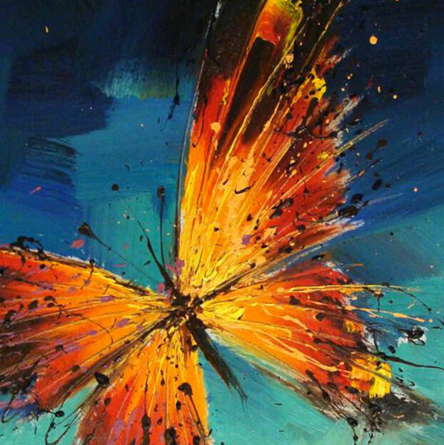 butterfly oil painting abstract oil painting hand-painted canvas painting oil painting for home decor