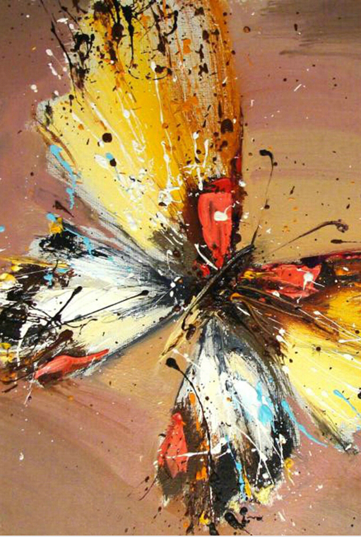 butterfly oil painting abstract oil painting hand-painted canvas painting oil painting for home decor