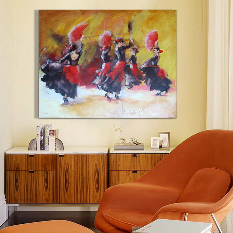 disocunt dancer oil painting hand painted oil painting on canvas home decorative art picture oil painting unframed