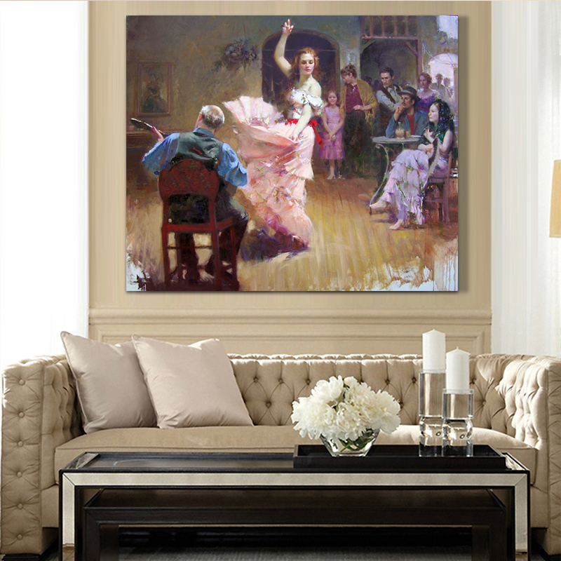 disocunt dancer oil painting hand painted oil painting on canvas home decorative art picture oil painting unframed
