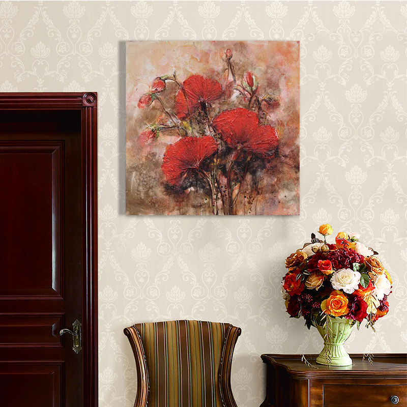 disoucnt flowers oil painting hand painted painting oil painting on canvas home decorative art picture