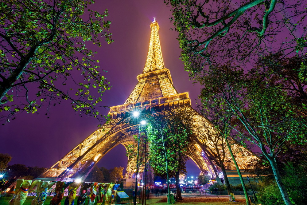 eiffel tower abstract oil painting printed painting oil painting on canvas home decoration