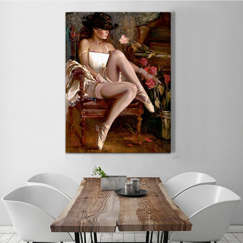 fast dancer oil painting hand painted oil painting on canvas home decorative art picture oil painting unframed