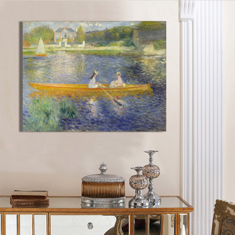 lady and boat hand painted painting oil painting on canvas home decorative art picture lady and boat hand painted painting oil painting on canvas home decorative art picture