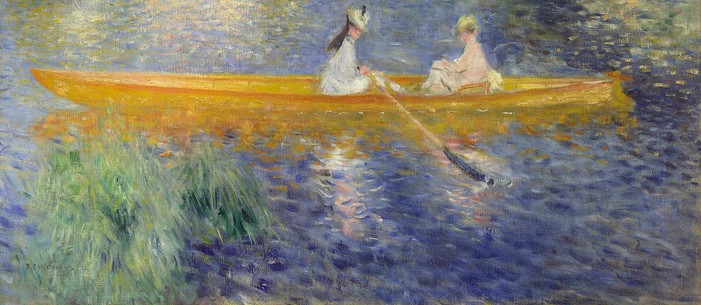 lady and boat hand painted painting oil painting on canvas home decorative art picture