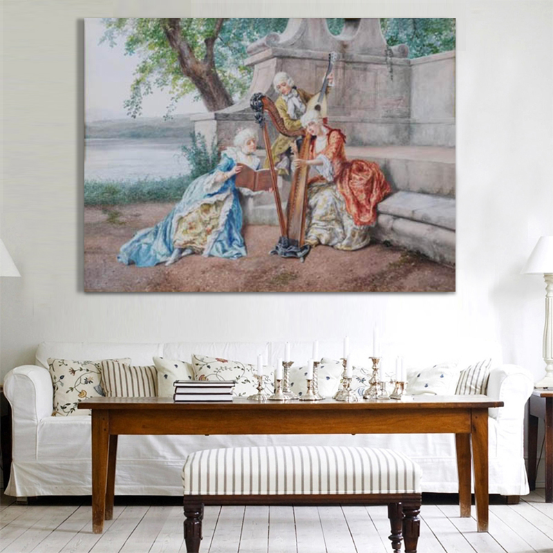 medieval europe lady oil painting handed-painted oil painting on canvas painting canvas wall art picture