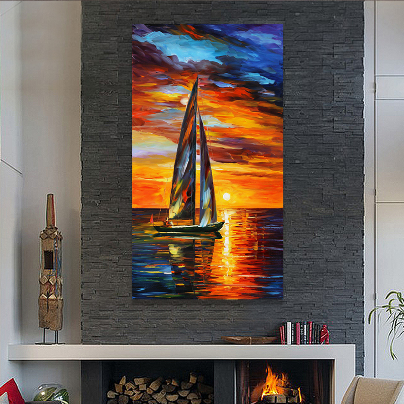 sunshine and boat abstract oil painting printed painting oil painting on canvas home decorative sunshine and boat abstract oil painting printed painting oil painting on canvas home decorative