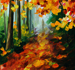 walking in the forest printed painting abstract oil painting oil painting on canvas home decorative
