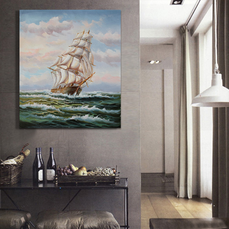whole boat and ocean oil painting hand painted oil painting on canvas home decorative art picture home decorative whole boat and ocean oil painting hand painted oil painting on canvas home decorative art picture home decorative