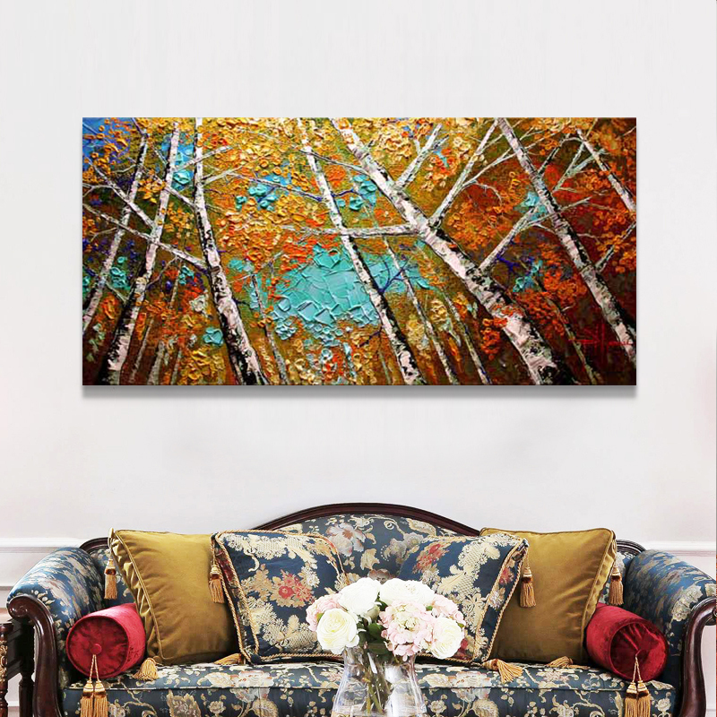 whole forest oil painting hand painted painting oil painting on canvas home decorative art picture