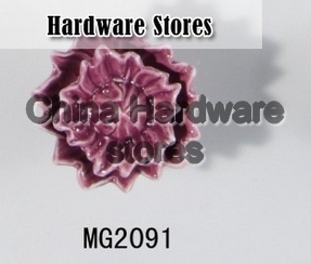 new design moulded flower ceramic knob handle cabinet pull kitchen cupboard knob kids drawer dresser knobs MG2091