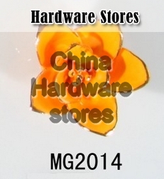 new design orange ceramic flower knobs with gold edge cabinet pull kitchen cupboard knob kids drawer knobs MG2014
