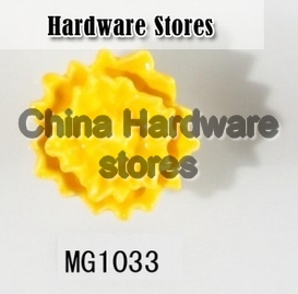 new design shaped popular flower ceramic knobs handles cabinet pull kitchen cupboard knob kids drawer dresser knobs MG1033