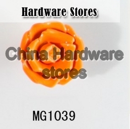 new design shaped popular orange flower ceramic knob handles cabinet pull kitchen cupboard knob kids drawer dresser knobs MG1039