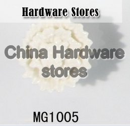 new design white flower ceramic knobs handles cabinet pull kitchen cupboard knob kids drawer dresser knobs MG1005