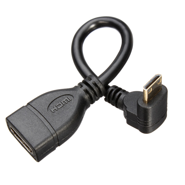 15cm 90 degree mini hdmi male to hdmi female cable support 3d 15cm 90 degree mini hdmi male to hdmi female cable support 3d