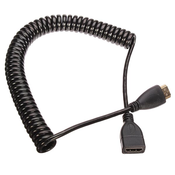 2.5m spring cable hdmi male to hdmi female support 1080p