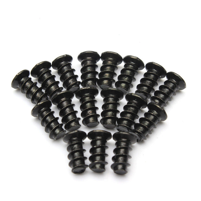 20pcs excellent quality 10mm length 20pcs black computer pc case fan screw mounting carbon steel screws