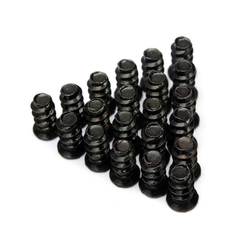 20pcs excellent quality 10mm length 20pcs black computer pc case fan screw mounting carbon steel screws