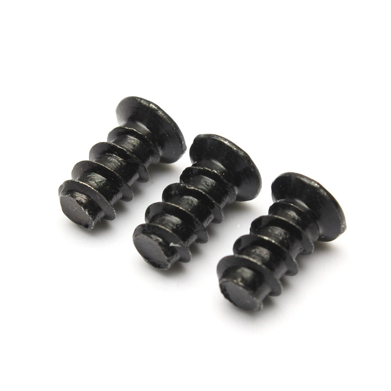 20pcs excellent quality 10mm length 20pcs black computer pc case fan screw mounting carbon steel screws
