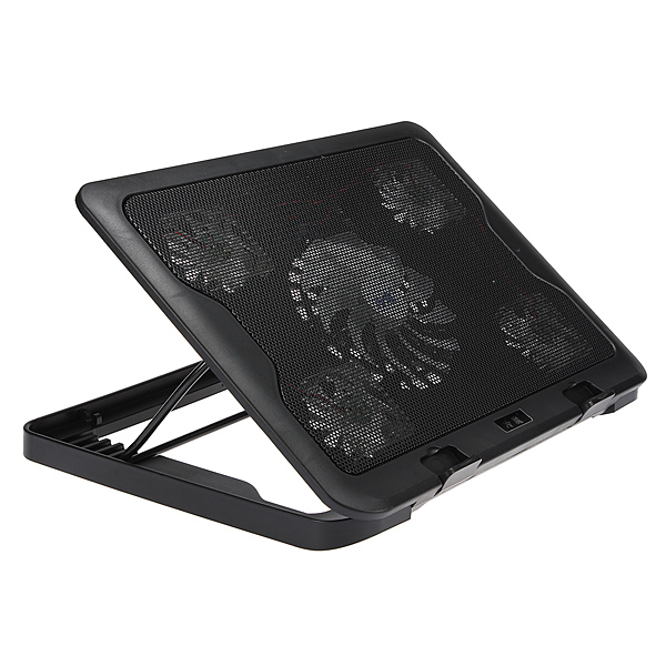 brand 2014 new usb 5 fans blue led laptop notebook 7 17 cooling fan stand cooler pads