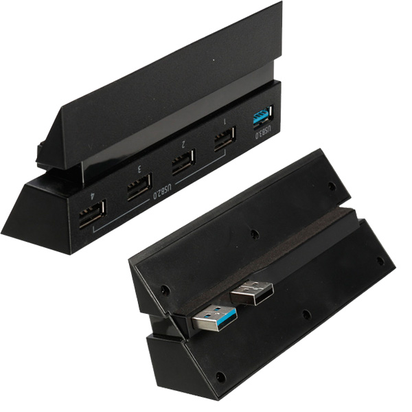 hgih quanlity whole new black 5 ports usb 3.0 2.0 hub high speed adapter for sony ps4 for playstation 4 accessories usb hub