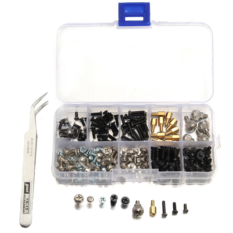 hight quality 206pcs computer screws kit with tweezer for motherboard pc case cd-rom hard disk hight quality 206pcs computer screws kit with tweezer for motherboard pc case cd-rom hard disk