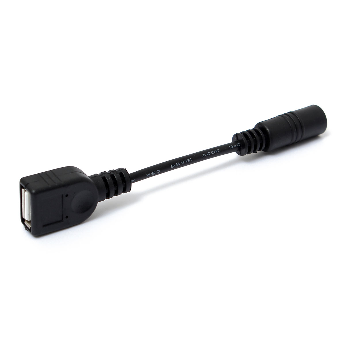 new 12cm dcpower cable usb female to dc5.5x2.1mm female extension convertor black