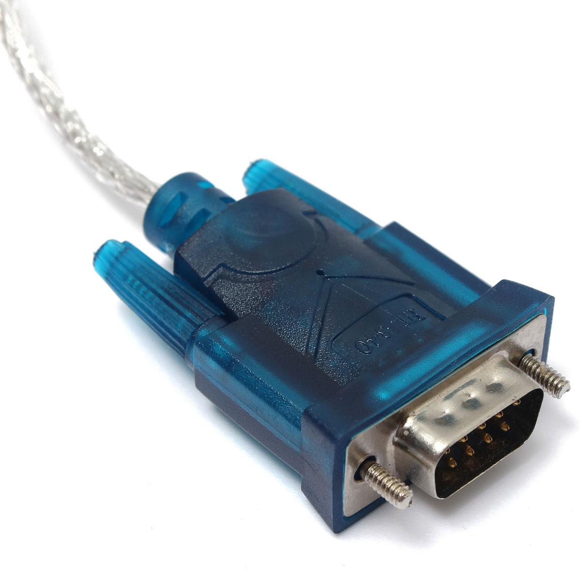 new 3.5ft translucent usb to rs232 serial 9 pin db9 com port converter cable adapter