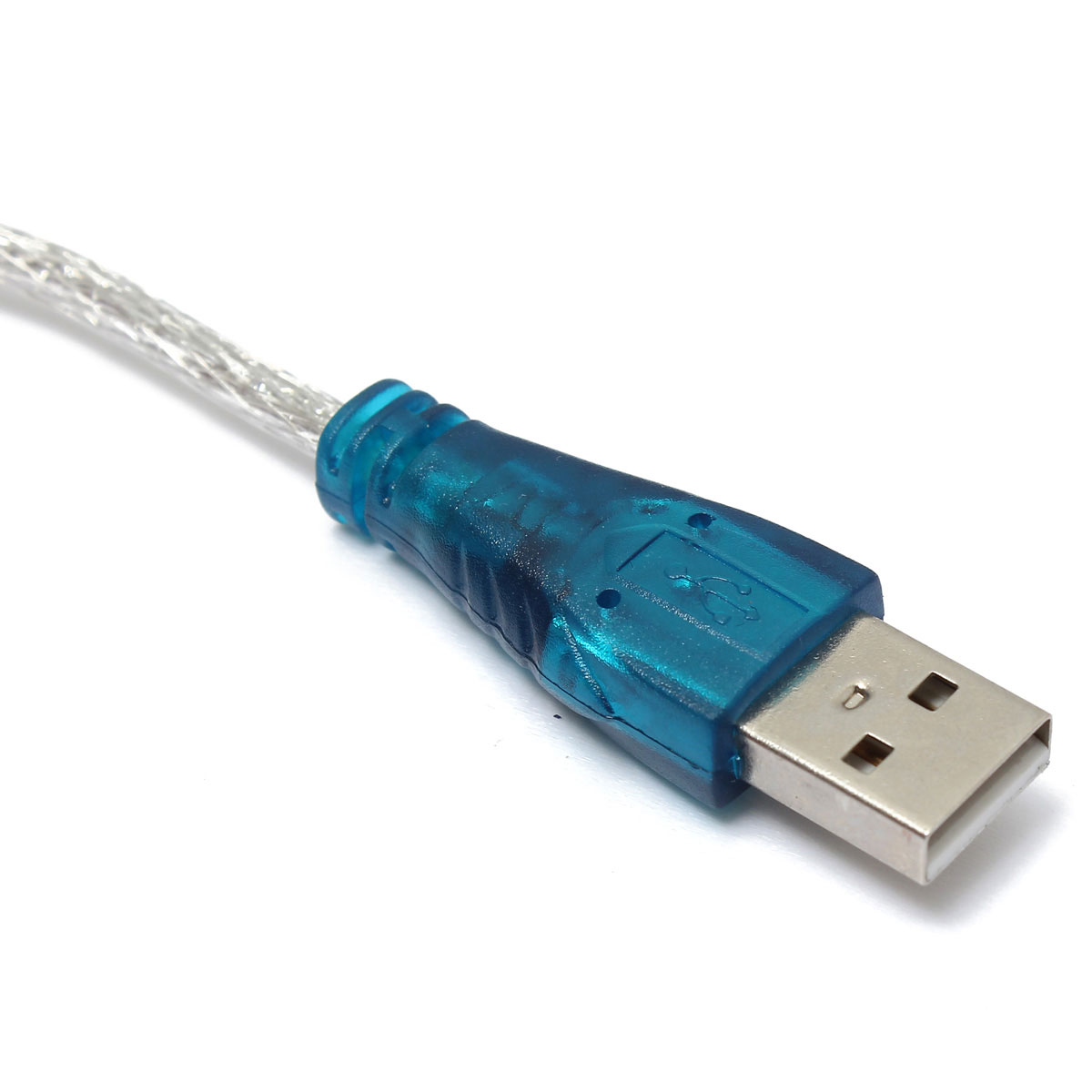 new 3.5ft translucent usb to rs232 serial 9 pin db9 com port converter cable adapter