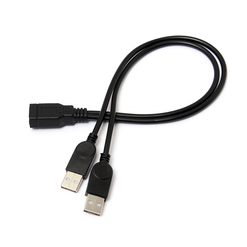 new 36cm/1.2ft usb 2.0 female a to dual a male data sync power charger y cable new 36cm/1.2ft usb 2.0 female a to dual a male data sync power charger y cable