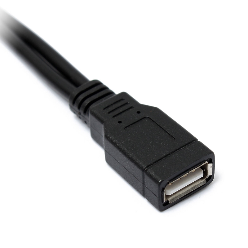 new 36cm/1.2ft usb 2.0 female a to dual a male data sync power charger y cable