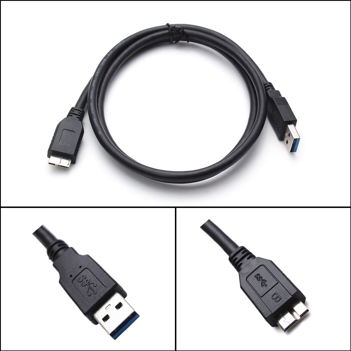 new 3ft 3feet 1m black standard usb 3.0 male type a to micro-b data cable high speed new 3ft 3feet 1m black standard usb 3.0 male type a to micro-b data cable high speed