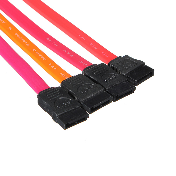 new 50cm red serial ata sata raid data hard disk drive hdd cable connector