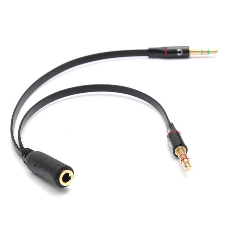 new arrival black color 3.5mm gold plated audio mic y splitter cable headphone adapter female to 2 male new arrival black color 3.5mm gold plated audio mic y splitter cable headphone adapter female to 2 male