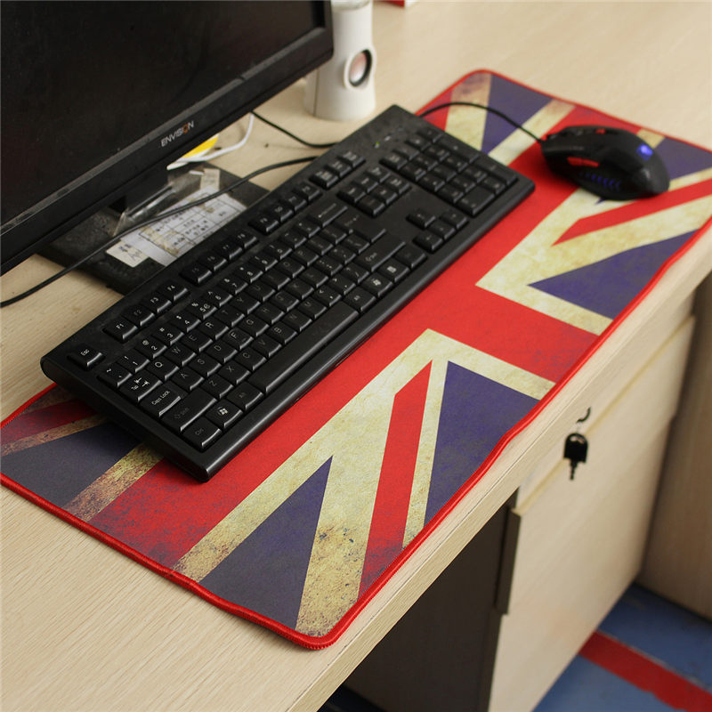 new arrival fashion rubber anti-slip game gaming mice flag mouse pad mat for pc laptop 7x30cm