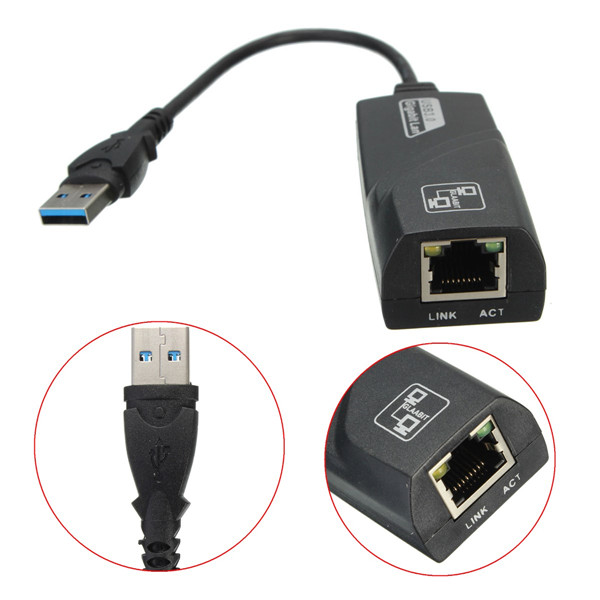 new high speed usb 3.0 10/100/1000mbps gigabit ethernet rj45 external wired network card lan adapter
