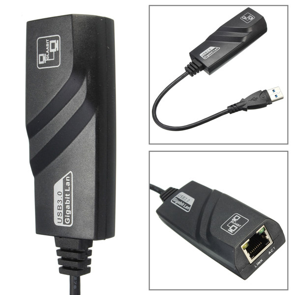 new high speed usb 3.0 10/100/1000mbps gigabit ethernet rj45 external wired network card lan adapter