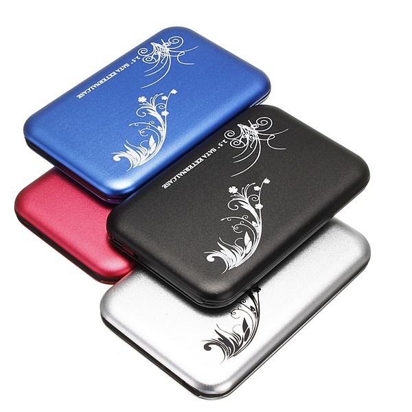new portable slim enclosure flower usb 2.0 2.5" sata hdd laptop desktop hard drive disk case box enclosure external