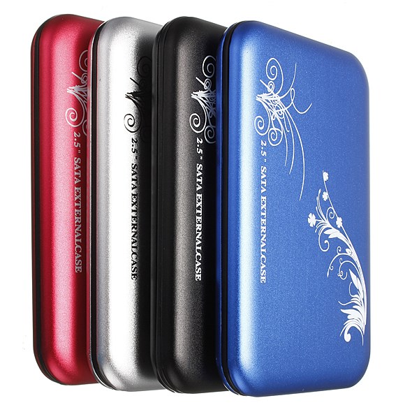 new portable slim enclosure flower usb 2.0 2.5" sata hdd laptop desktop hard drive disk case box enclosure external