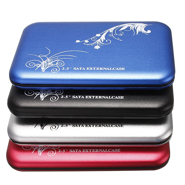 new portable slim enclosure flower usb 2.0 2.5" sata hdd laptop desktop hard drive disk case box enclosure external
